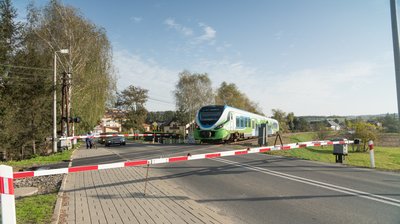 Przejazd kolejowo-drogowy w Strzyżowie